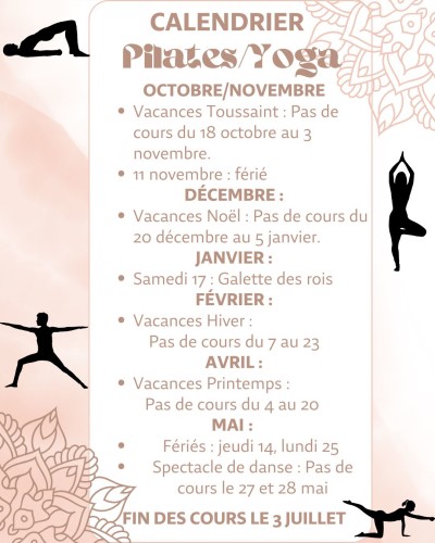 calendrier Pilates
